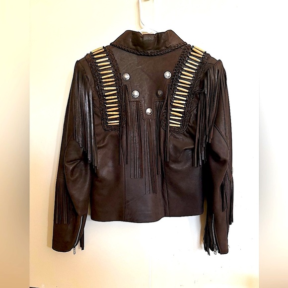 Tribe America Leather Fringe Jacket - Picture 2 of 4